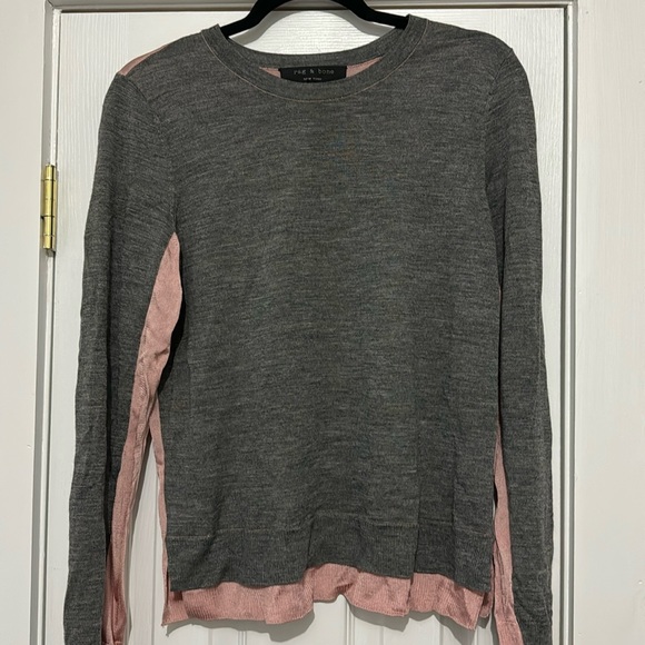Rag & Bone size LARGE two toned thin sweater - Picture 1 of 4